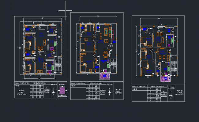House Plan Drawing DWG File