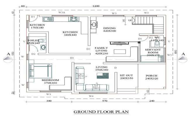 kerala house plan drawing download dwg file