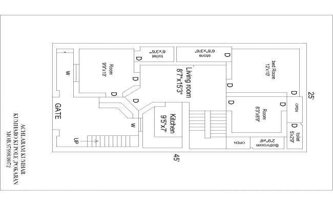 one fanily home dwg file