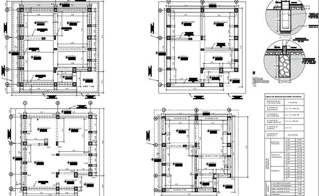 Foundation Plan DWG Files with CAD Reinforcement Details