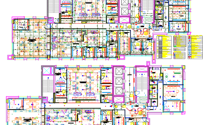 Corporate office CAD files with furniture layout and interior DWG