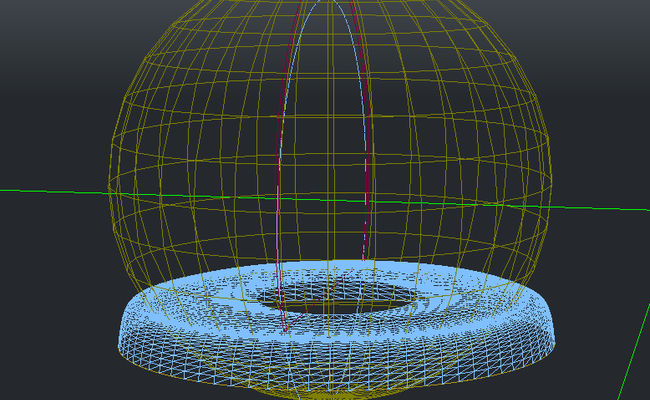 3D Wireframe Sphere and Torus Model for Architecture and Design