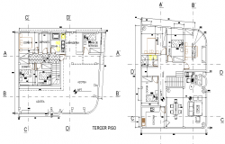 13x10m house plan is given in this 2D Autocad DWG drawing file. Download the Autocad drawing file.