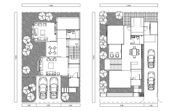 13x19m bungalow house plan is given in this 2D Autocad DWG drawing file. Download the Autocad drawing file.