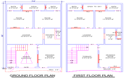 24'x44' Residential House Plan with Terrace and Parking Space