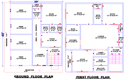 30'x40' Residential & Commercial House Plan DWG Design