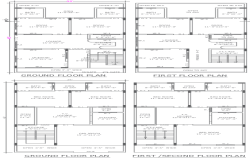 AutoCAD DWG 45x25 Feet House Floor Plan Architectural