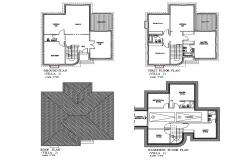 AutoCad drawing file having the  villa floor plan layout(Duplex house). Download the AutoCAD 2D DWG file.