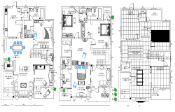 Autocad DWG drawing file has the beautiful bungalow house plan. Download the 2D Autocad DWG drawing file.