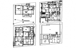 Bungalow House Plan DWG File with Architectural Layout