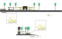 Cad Dwg Drawing file gives the detail of the sectional view of the park. Download the AutoCAD Drawing file. 