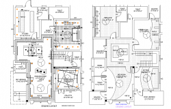 Ceiling layout of the bungalow house plan is given in this 2D Autocad DWG drawing file. Download the 2D Autocad DWG drawing file. 