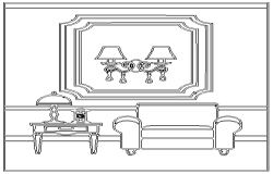 Chair and Table Elevation Drawing in DWG for Interiors