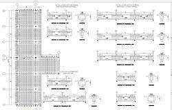 Complete plan of foundation and flag stone dwg file