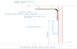 Distribution Board AutoCAD Detail with Cable Tray Design
