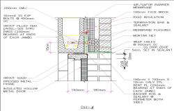 Door With Wall Section CAD Drawong Free Download DWG File