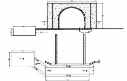 Exterior wall detailing  elevation dwg file