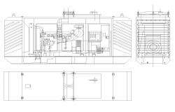 Generator 300 kv machine autocad file