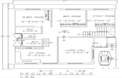 Modern Ground Floor House Plan AutoCAD DWG Design with Parking Area
