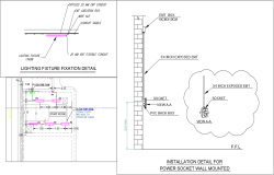 Lighting & Socket Installation Detail AutoCAD DWG