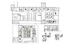 Office Layout Plan In AutoCAD Drawing