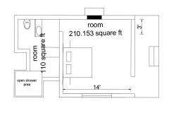 One Bedroom House Plans Free CAD Block