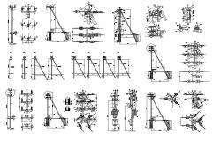 Power Line Support AutoCAD drawings