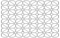 Seamless geometric simple retro design DWG AutoCAD drawing