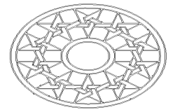 Stencil design for wall decoration DWG AutoCAD drawing