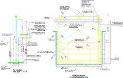Territory gate section AA drawing is given in this AutoCAD file