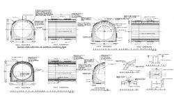Tunnel section dwg autocad file