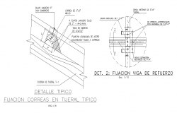 Typical fastening straps on typical truss cad drawing is given in this cad file. Download this 2d cad file now.
