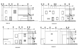 home elevation dwg file