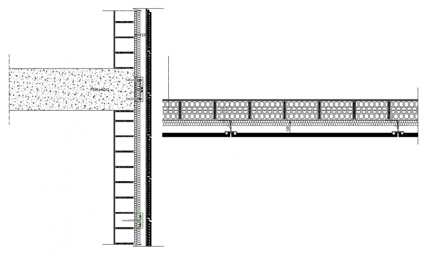  2d cad drawing of Ceram section autocad software