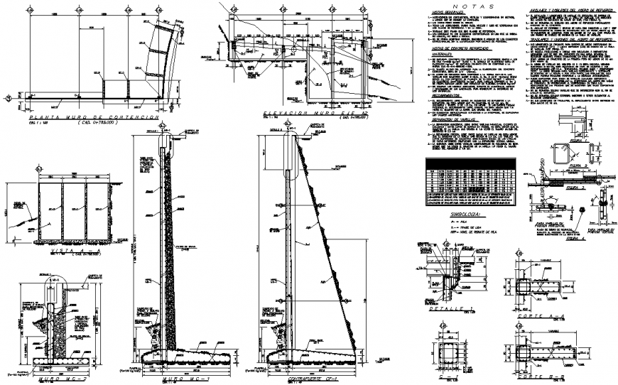  Compound wall detail drawing  in dwg file.