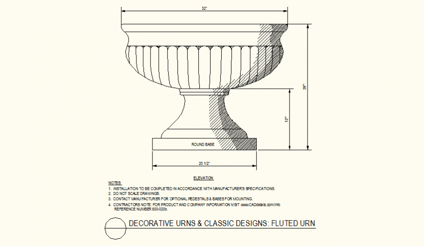  Decorative vase detail layout plan