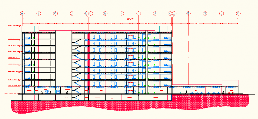  Detail hospital building elevation autocad file