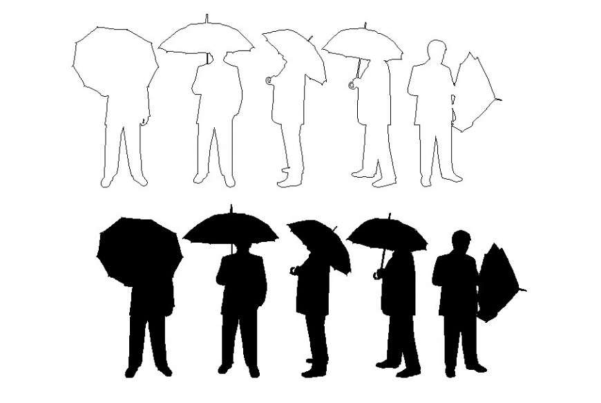  Drawing of human body block