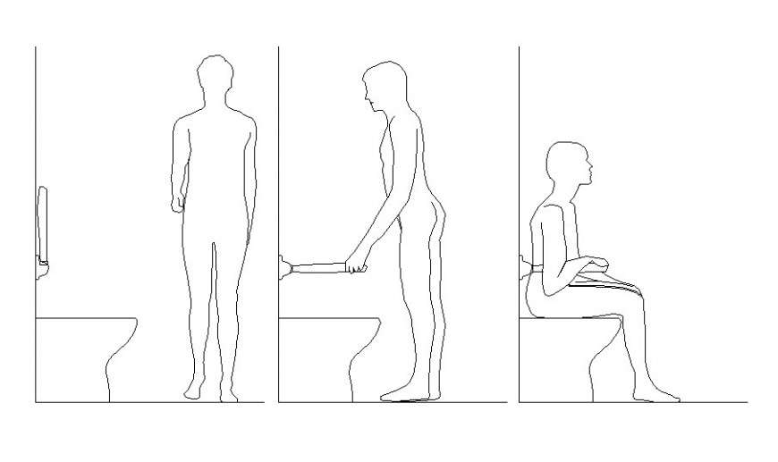  Drawing of toilet block AutoCAD
