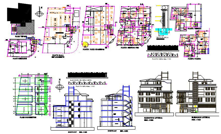  5 floors multi family building