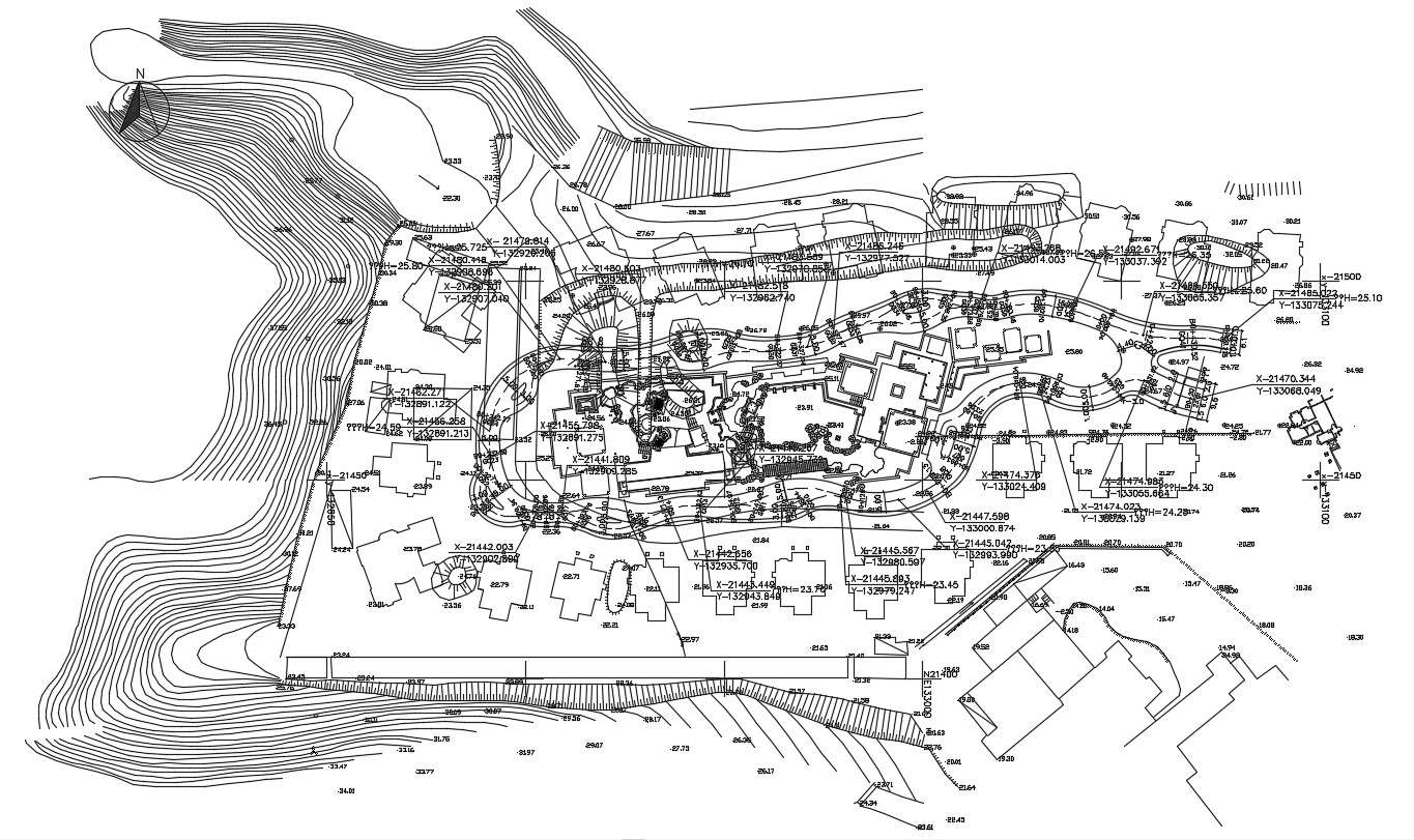  Area Contour Plan Design AutoCAD File 