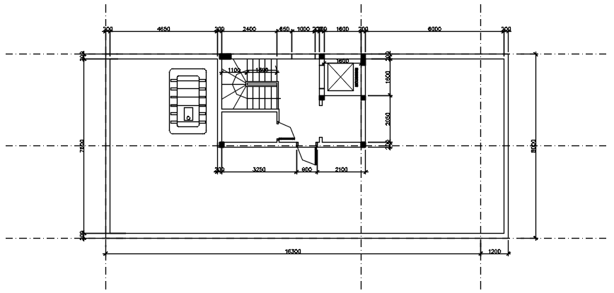  Autocad drawing of rooftop plan