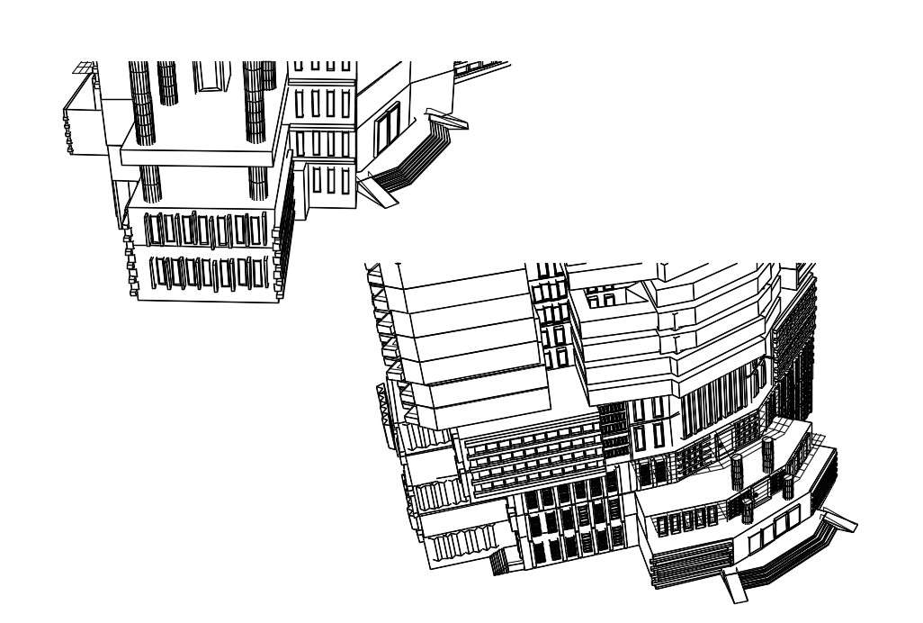  Autocad drawing of the hotel 