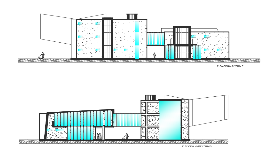  Commercial building elevation detail dwg file