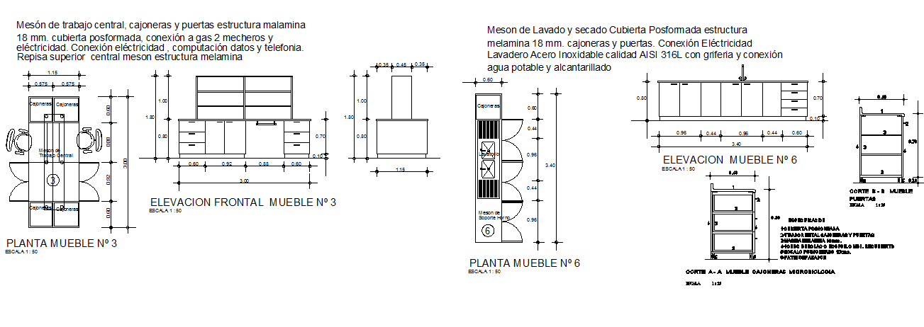  Furniture detail dwg file