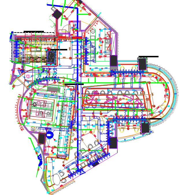  Noodle & Stick Restaurant Plan dwg file