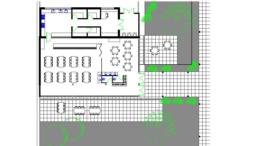  Office plan detail dwg file