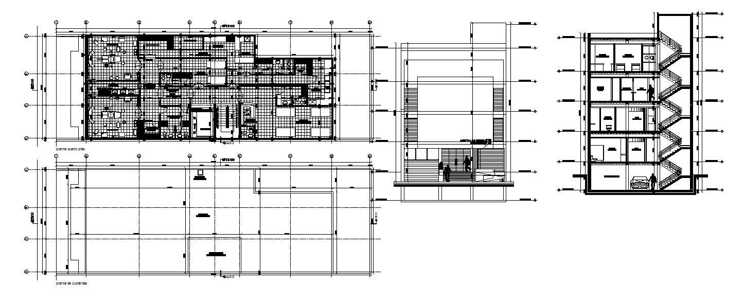  Residential apartment in dwg file