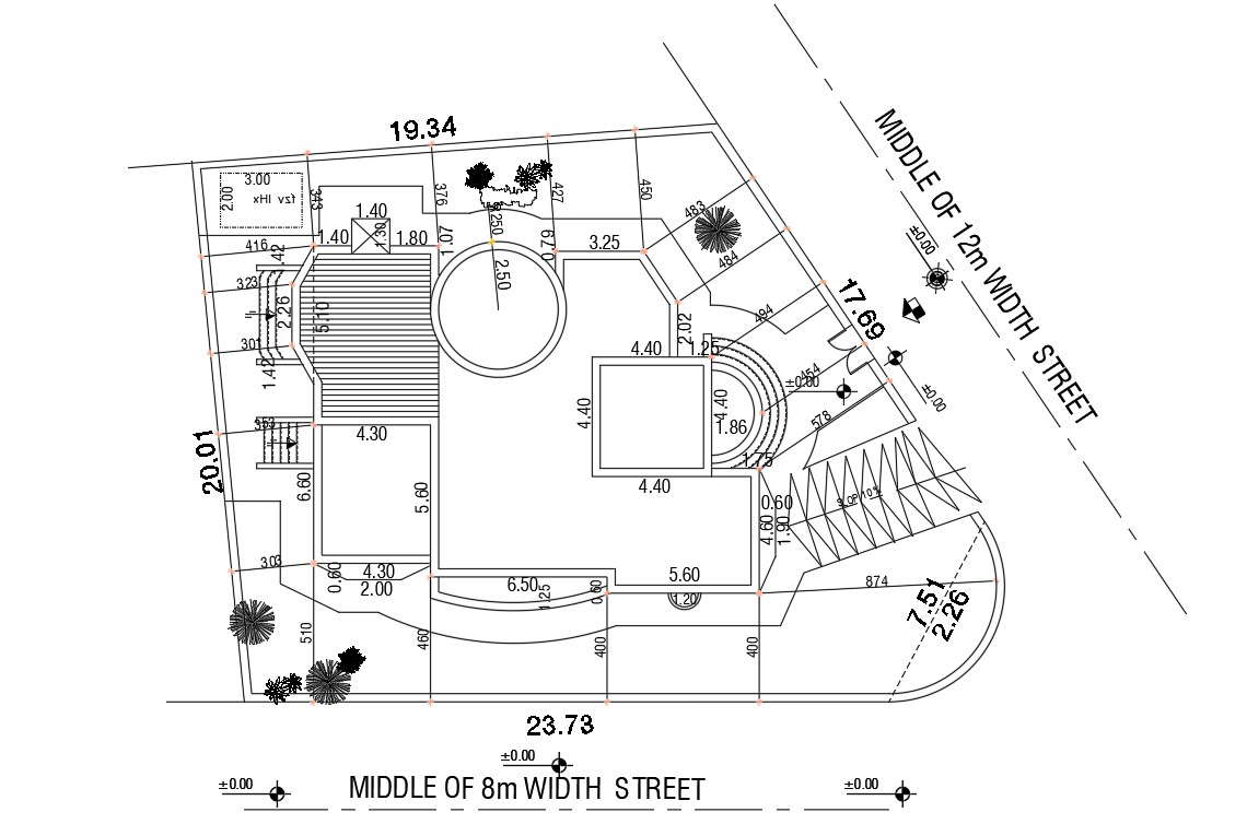  Survey Plot And Building Demarcation Plan With Dimension DWG 