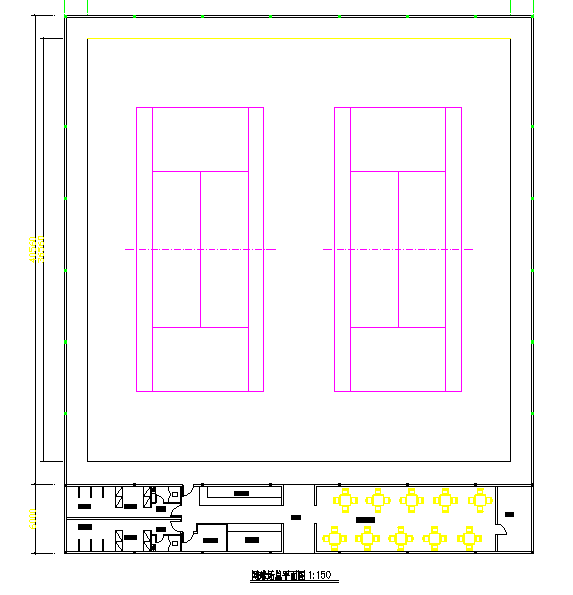  Tennis Court Floor Plan detail